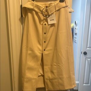 Marie Oliver Chelsea Cream A-Line Skirt with Belt